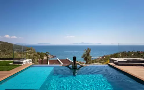 Kaplankaya Turkey Seaview Master Suite with Pool - Woman in pool Kaplankaya Turkey Seaview Master Suite with Pool - Woman in pool