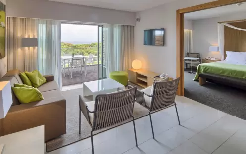 Living room facing balcony